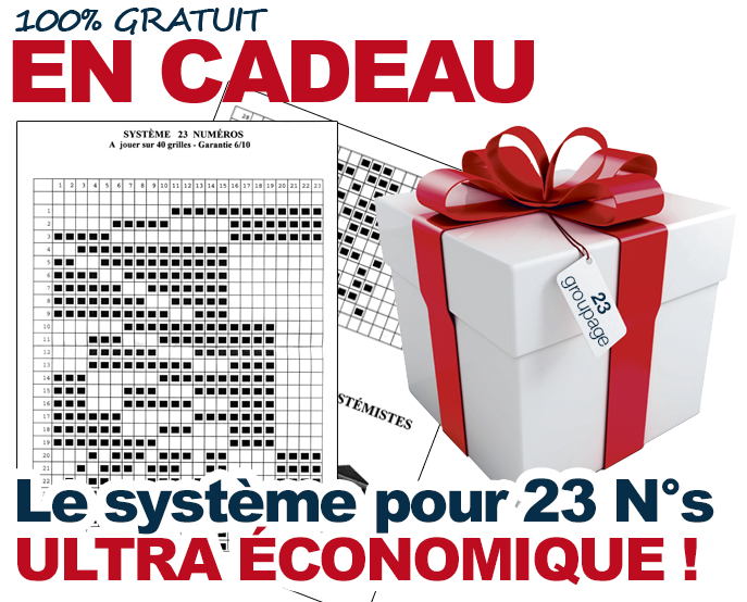 Gagnez au Keno ! Systèmes mathématiques sans aucune base ni condition ! Recevez en cadeau gratuit un fabuleux système 23 numéros très économique !